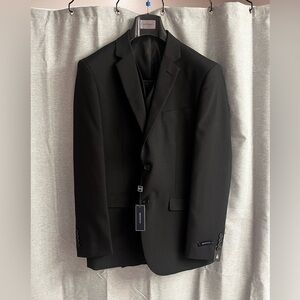 Braveman Men's Classic Complete Black Suit (Jacket, Vest, and Pants)